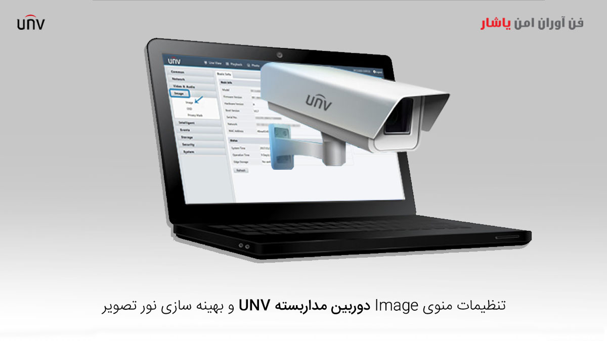 تنظیمات منوی Image در دوربین مداربسته UNV
